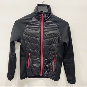 Marmot Puffer Front Red Black Jacket Polartec XS